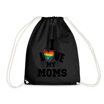 I love my mamans - Sac de sport léger - noir - Devant