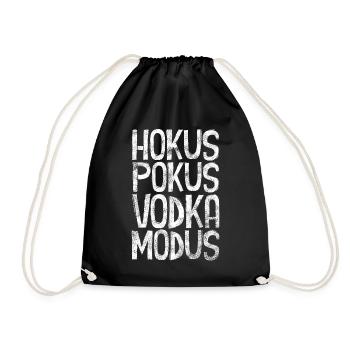 Hokus Pokus Vodka Modus - Turnbeutel - Schwarz - Vorne