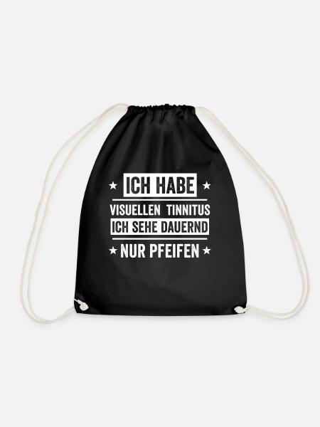Team Sport Lustiger Spruch Pfeifen - Turnbeutel - Schwarz