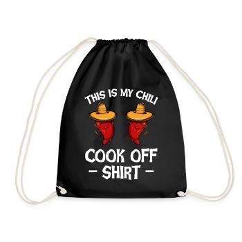 This Is My Chili Cook Off Shirt - Chili Pepper - Drawstring Bag - black - Front