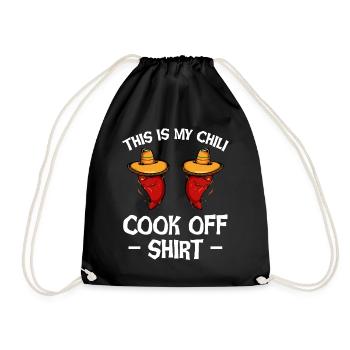 Chemise de concours de chili avec du paprika - Sac de sport léger - noir - Devant