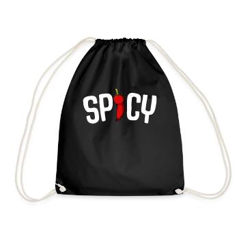 Spicy Pepper Typografie - Turnbeutel - Schwarz - Vorne