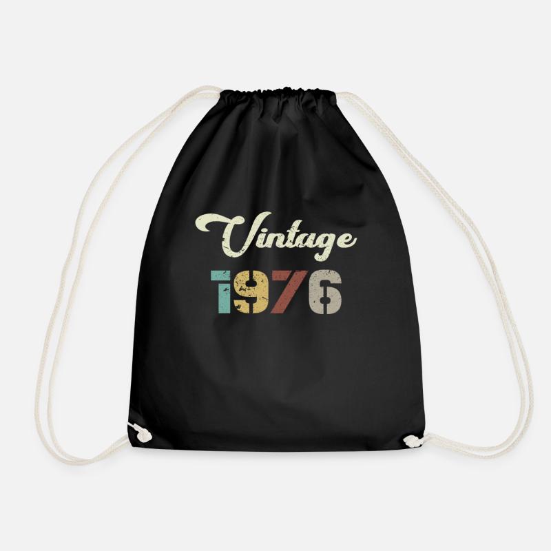 Geboren 1976 Geburtstagsgeschenk Vintage 1976 - Turnbeutel - Schwarz