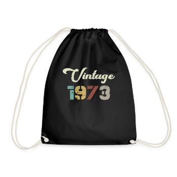 Geboren 1973 Geburtstagsgeschenk Vintage 1973 - Turnbeutel - Schwarz - Vorne