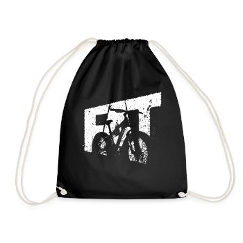 Fatbike Bike Fat Bike fat tires Cool gift - Drawstring Bag - black - Front