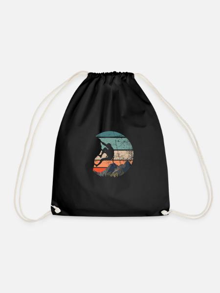 Vintage Boulderer Boulder Geschenk - Turnbeutel - Schwarz