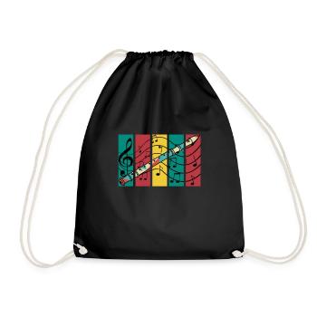 Flûte à bec flûte flûte - Sac de sport léger - noir - Devant