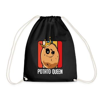 Potato Queen Cute Kawaii Potato Vegetarian - Sac de sport léger - noir - Devant