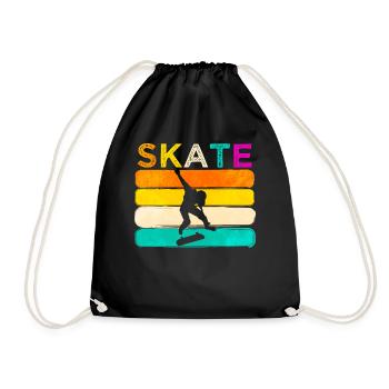 Skater - Drawstring Bag - black - Front