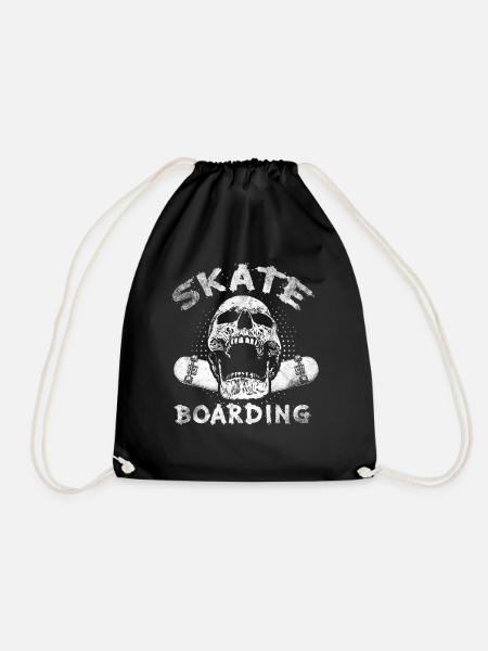 Skater - Drawstring Bag - black