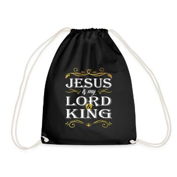 Jésus-Christ chrétien, il est mon seigneur et mon roi - Sac de sport léger - noir - Devant