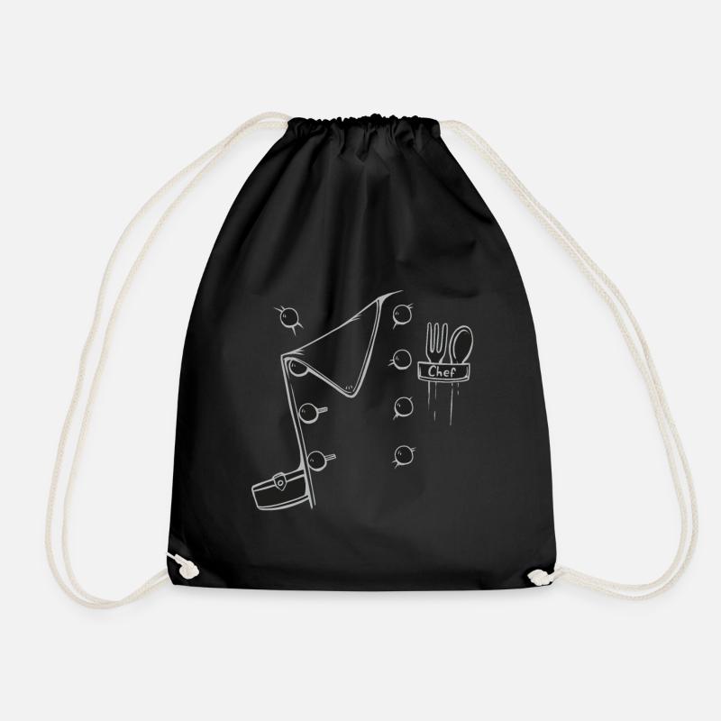 Chef Jacket Replacement - Drawstring Bag - black
