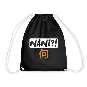 Hentai Manga Anime Waifu japanese ahegao sexy girl - Drawstring Bag - black - Front