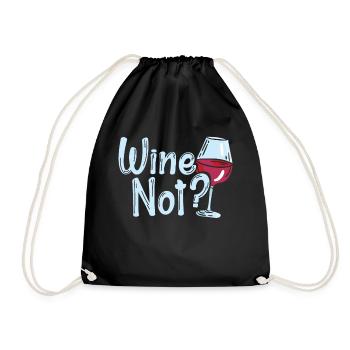 VIN PAS | VIN Pourquoi pas? Amateurs de vin Weingla - Sac de sport léger - noir - Devant