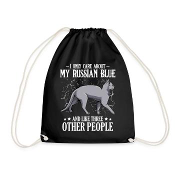 Je ne me soucie que de mon bleu russe - Katzen Spruch - Sac de sport léger - noir - Devant