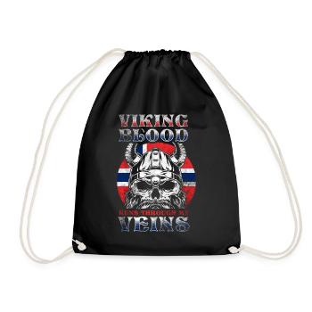 Norwegian viking - Drawstring Bag - black - Front