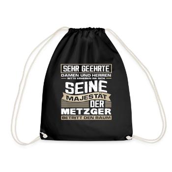 Fleischer Metzger - Turnbeutel - Schwarz - Vorne