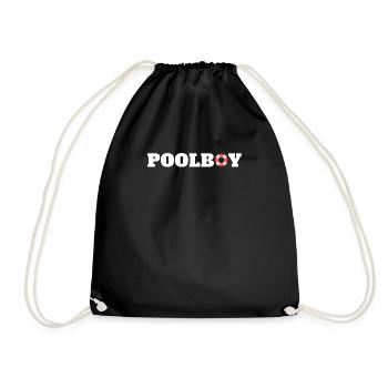 Bathing outfit pool boy lifeguard lifeguard - Drawstring Bag - black - Front