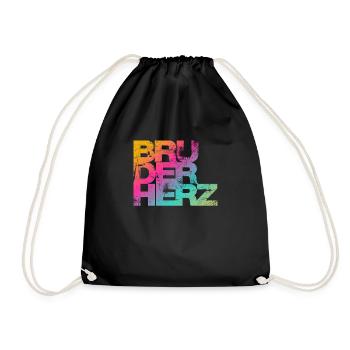 Bruderherz Bester Bruder der Welt Geschenkidee - Turnbeutel - Schwarz - Vorne