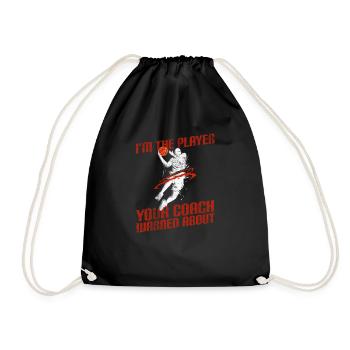 Basketball player basketball player - Drawstring Bag - black - Front