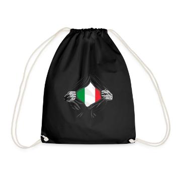 Drapeau italien italien Italie - Sac de sport léger - noir - Devant