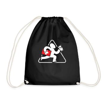 ambulance man - Drawstring Bag - black - Front