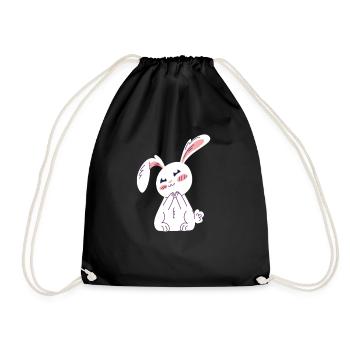 Hase - Turnbeutel - Schwarz - Vorne