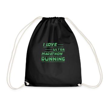Team Ultramarathon Läufer Ultramarathoner Ultra - Turnbeutel - Schwarz - Vorne