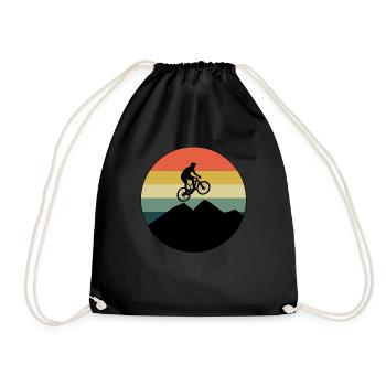 Mountainbike montagne cadeau Cool Vélo Motif - Sac de sport léger - noir - Devant
