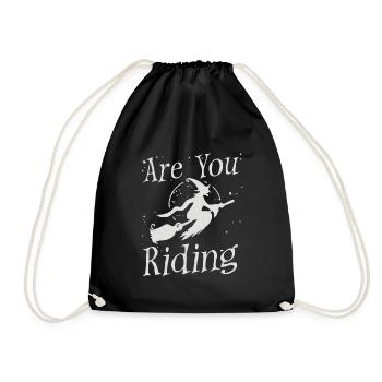 Sorcière sorcière balai halloween costume d'halloween - Sac de sport léger - noir - Devant