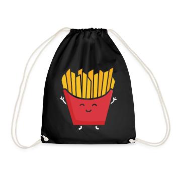 Pommes Pommes Frites - Turnbeutel - Schwarz - Vorne