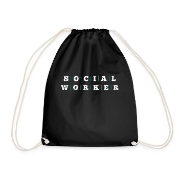 Travailleur social - Sac de sport léger - noir - Devant