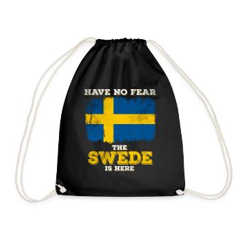 Suédois drôle - Sac de sport léger - noir - Devant