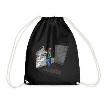 Travaux de nettoyage de plâtrier - Sac de sport léger - noir - Devant