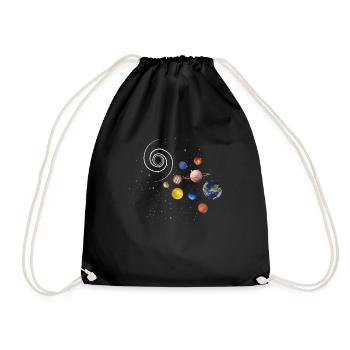 Astronomie - Turnbeutel - Schwarz - Vorne