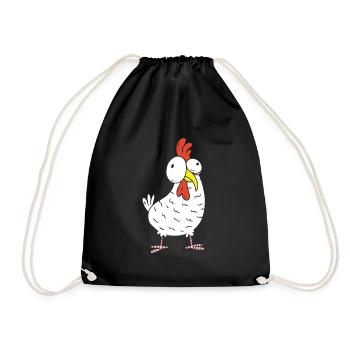 Chicken - Drawstring Bag - black - Front