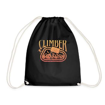 Climber - Drawstring Bag - black - Front