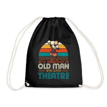 An old man who loves theatre - Turnbeutel - Schwarz - Vorne