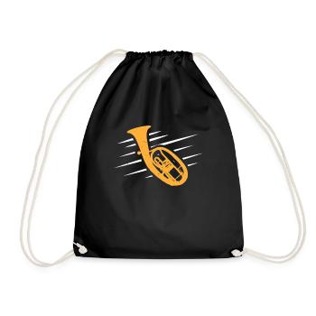 Tenor horn - Drawstring Bag - black - Front