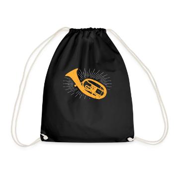 Tenor horn - Drawstring Bag - black - Front