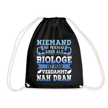 Biologie - Biologen Sind Perfekt - Turnbeutel - Schwarz - Vorne