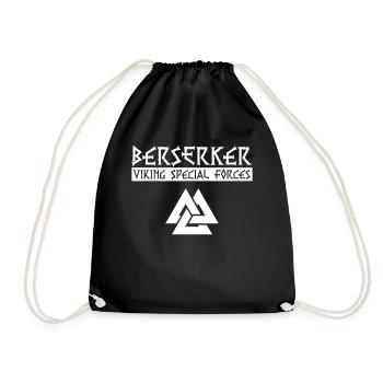 Wikinger Viking Valhalla Odin Thor Germane Wolf - Turnbeutel - Schwarz - Vorne