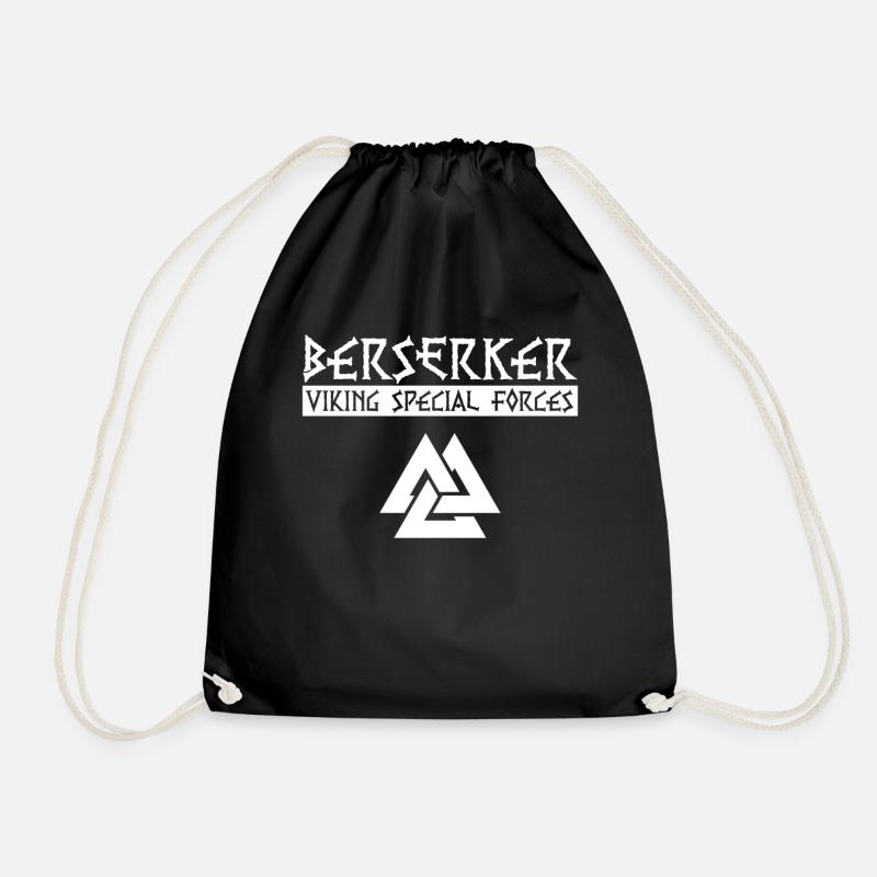 Wikinger Viking Valhalla Odin Thor Germane Wolf - Turnbeutel - Schwarz