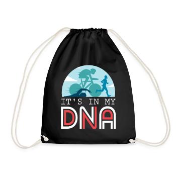Triathlon triathlète - C'est dans mon ADN - Sac de sport léger - noir - Devant