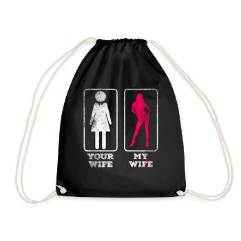 Ma femme est la meilleure - Sac de sport léger - noir - Devant
