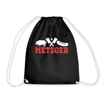 Metzger - Turnbeutel - Schwarz - Vorne