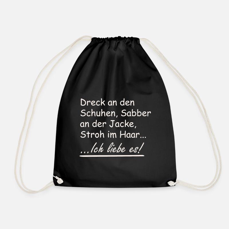 Pferd Pferde Spruch horse - Turnbeutel - Schwarz