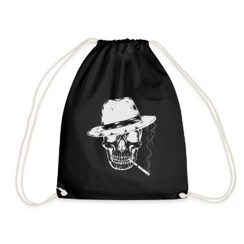 Sir Mister Death Ghost Fantasy Skull Skull - Drawstring Bag - black - Front