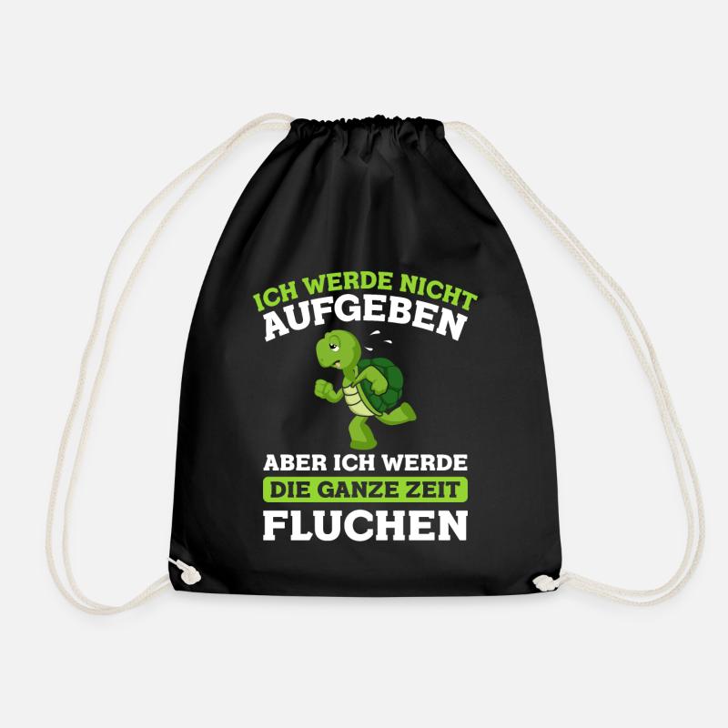 Ich Werde Nicht Aufgeben Marathon Schildkröte - Turnbeutel - Schwarz