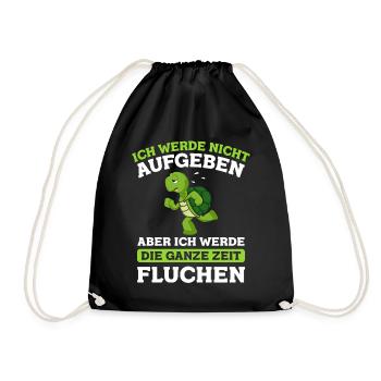 Ich Werde Nicht Aufgeben Läufer Schildkröte Laufen - Turnbeutel - Schwarz - Vorne